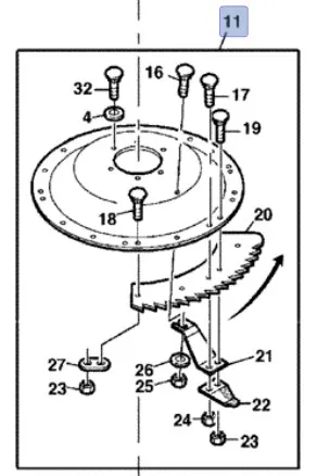 87664968 - нож подрезающий